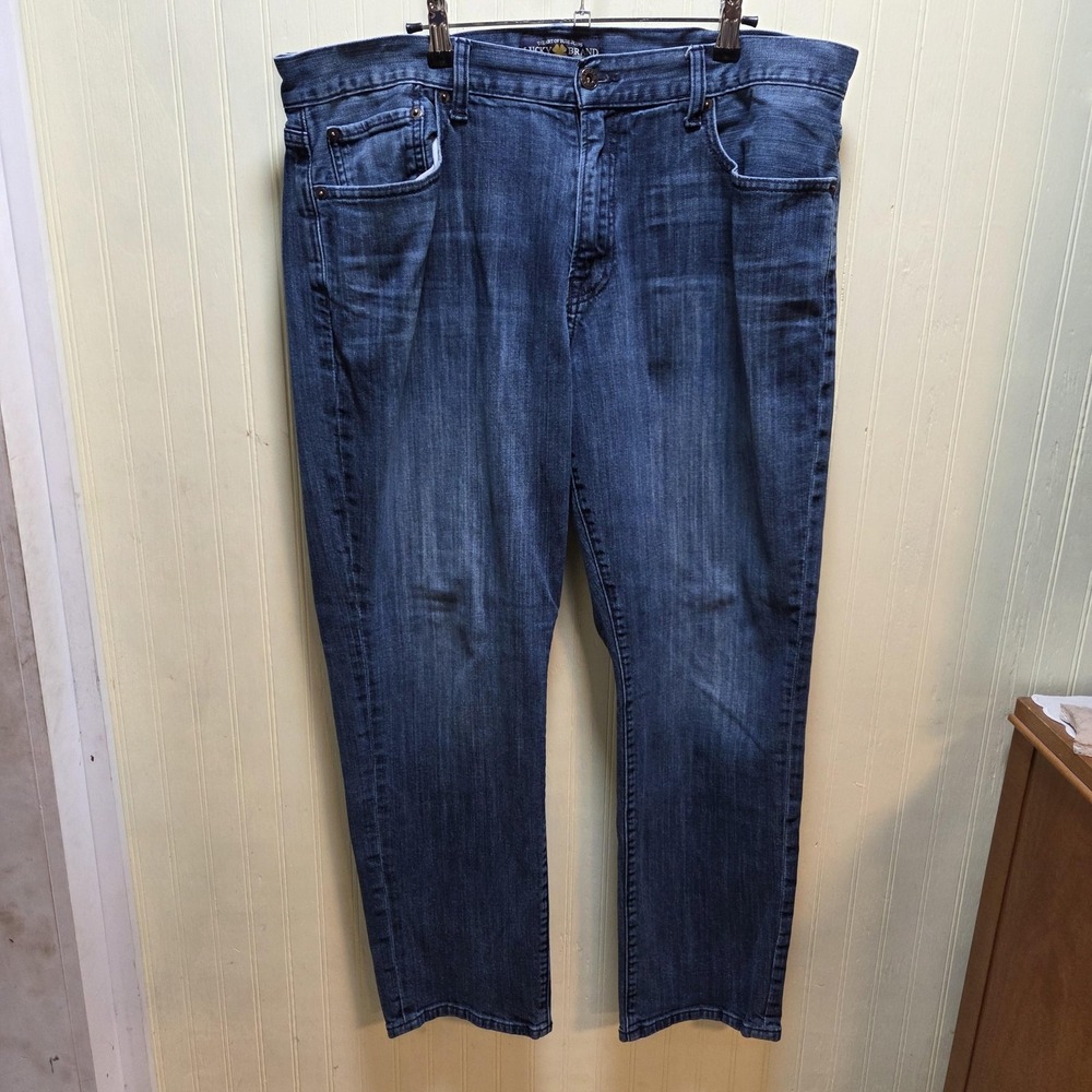 Lucky Brand 221 Original Straight Jeans Mens 39x29 Blue Stretch Denim Pants